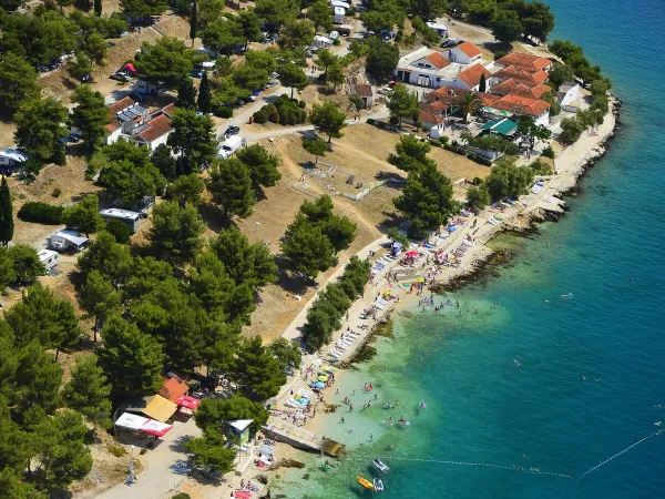 Aerial view of Roan campsite Amadria Park Trogir.