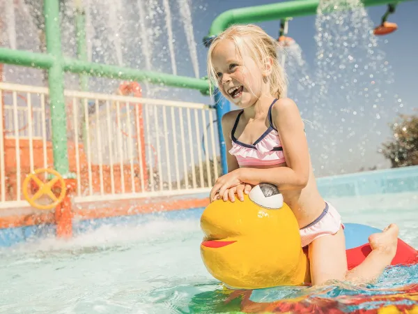 Water playground at Roan camping The Schatberg.