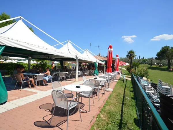 Overview terrace at Roan camping Delle Rose.