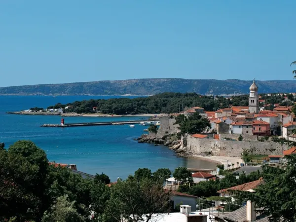 The town of Krk close to Roan camping Krk Camping Resort.