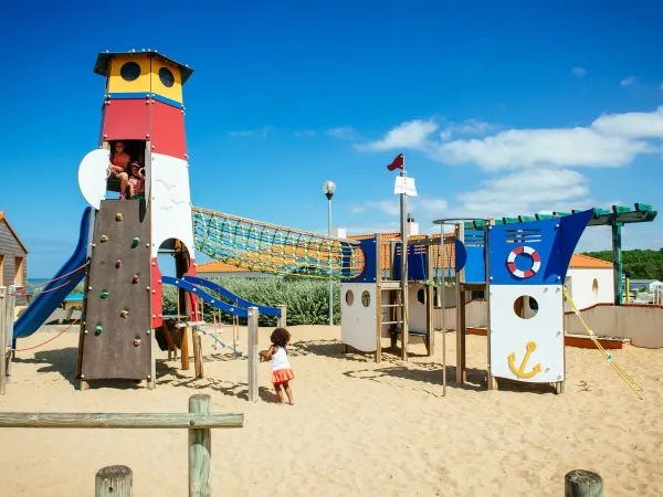 Sand playground at Roan camping La Dune Des Sables.