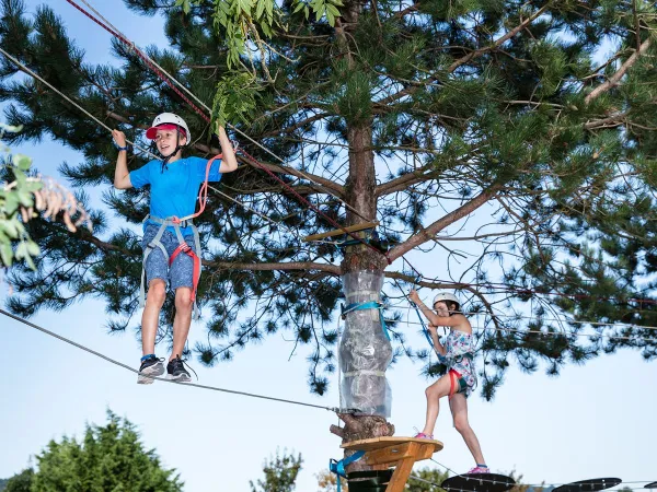 Climbing forest at Roan camping La Vallée.