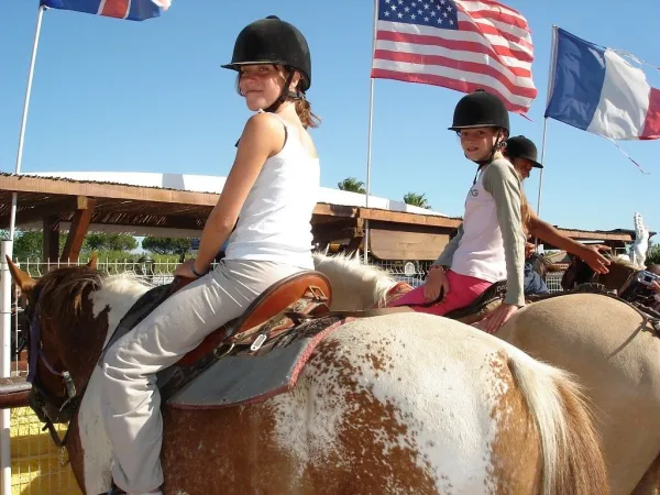 Pony riding close to Roan camping Les Sablines.