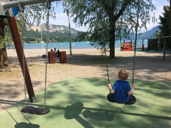 Swinging at Roan camping L'Ideal.