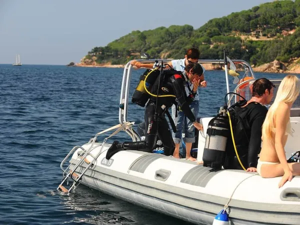 Diving trip close to the Roan camping Rosselba.