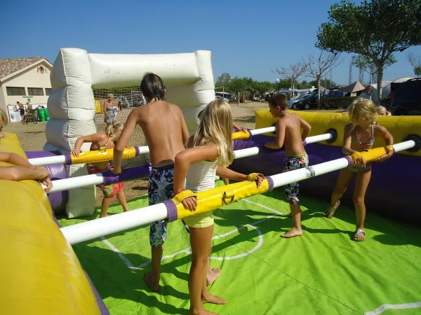 Air-cushion activity at Roan camping Playa Brava.