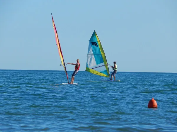 Windsurfing at Roan camping Pra'delle Torri.