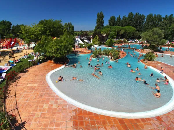Shallow pool area at Roan camping Serignan Plage.