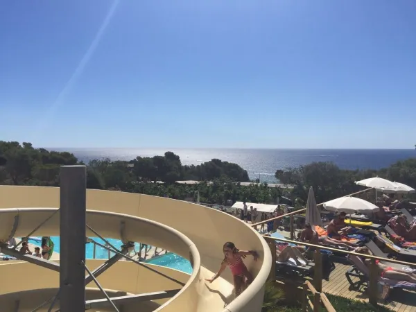 View of the sea from Roan camping Cala Gogo.