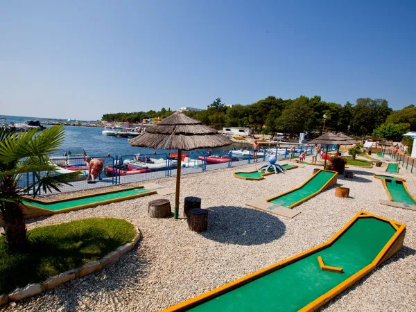 Miniature golf course at Roan campsite Zelena Laguna.