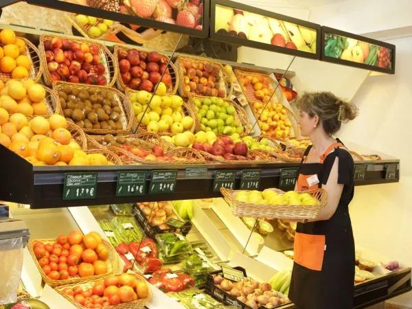 Supermarket in the roan camping Cala Canyelles.