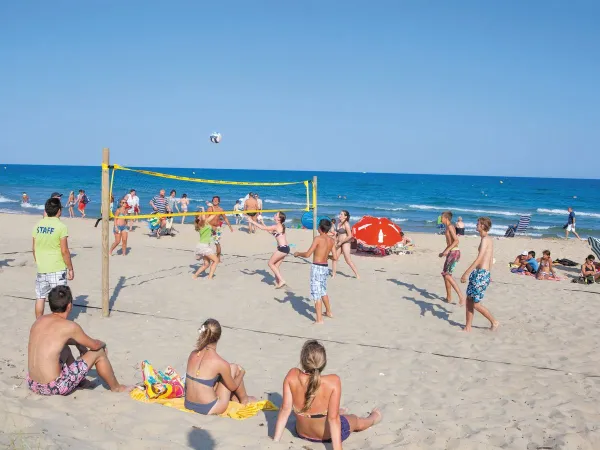 Beach volleyball at Roan camping Beach Garden.