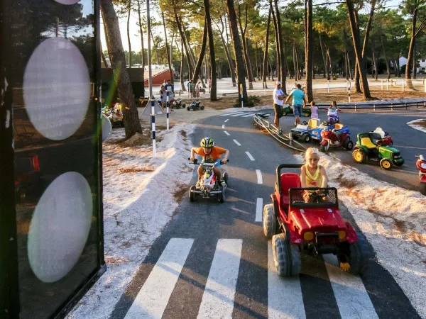 Mini car park at Roan campsite Zaton Holiday Park.