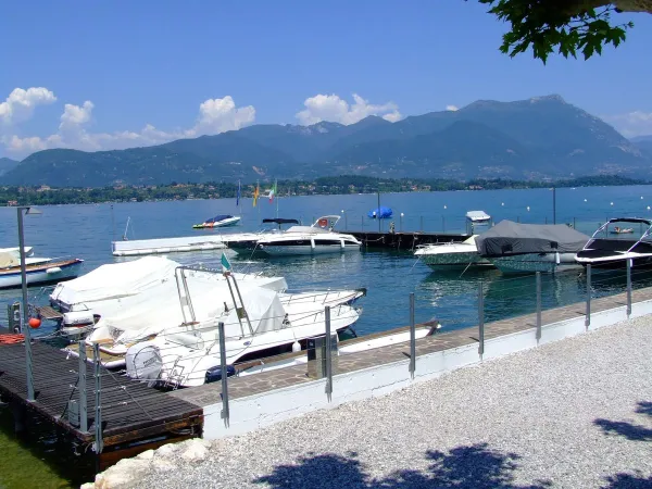 View of Lake Garda from Roan camping La Rocca Manerba.