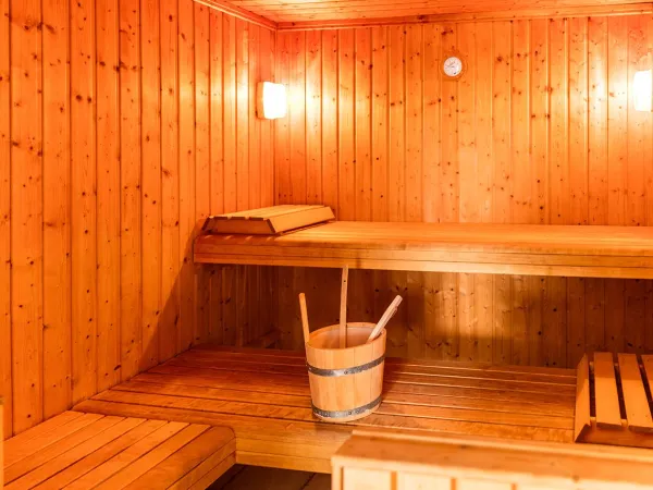The sauna at Roan camping Le Napoléon.