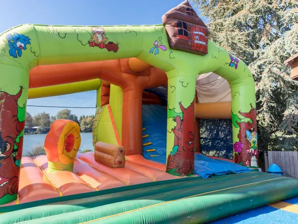 Bouncy castle at Roan camping du Vieux Pont.