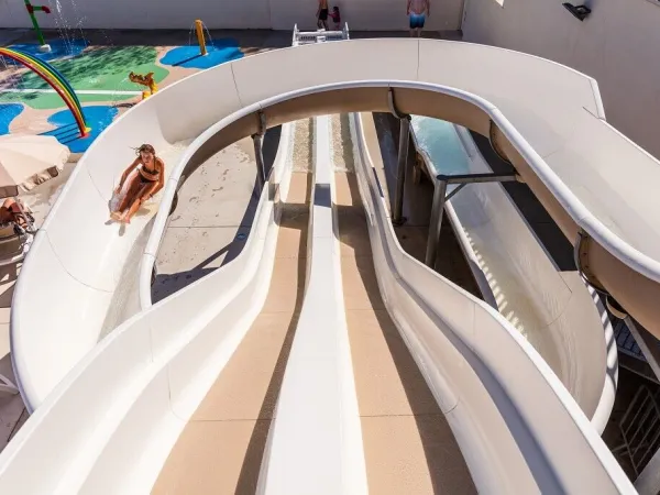 Water slides at Roan camping Le Napoléon.