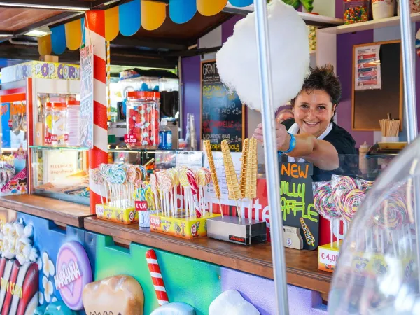 Candy shop at Roan campsite Union Lido Mare.