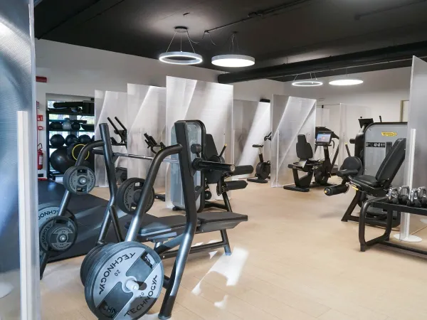 Gym at Roan campsite Union Lido Mare.
