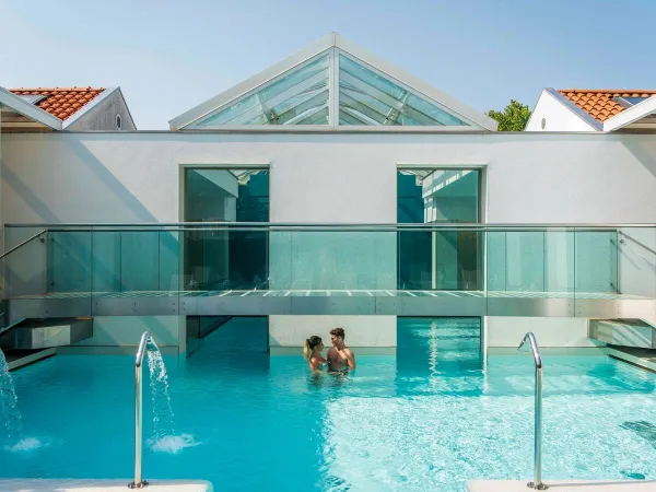 Luxury swimming pool at Roan campsite Union Lido Mare.
