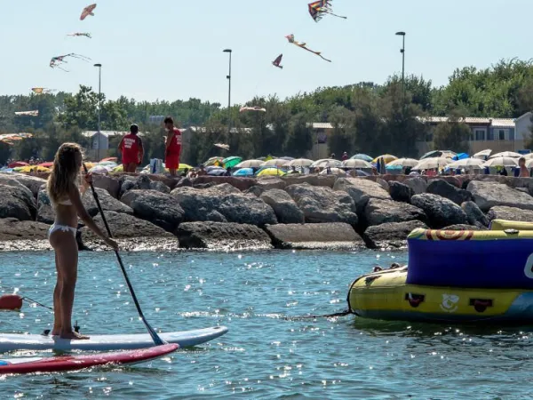 Water sports activities at Roan camping San Francesco.