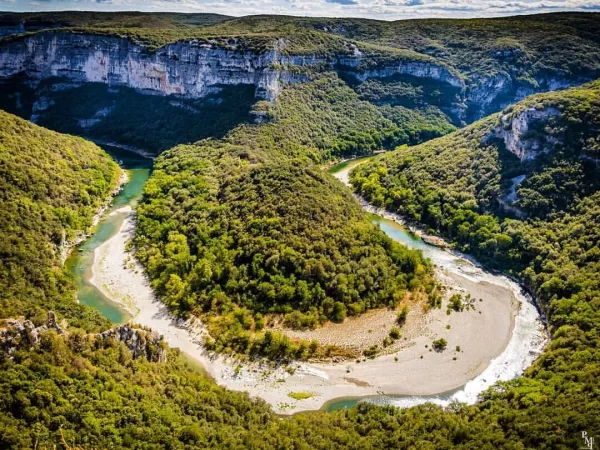 Ardeche River near Roan camping Le Pommier.