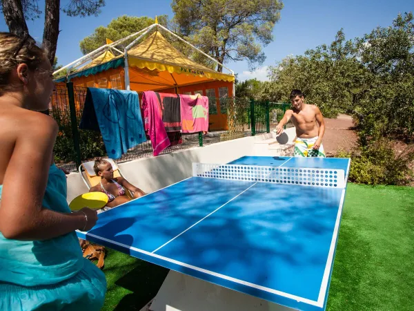 Table tennis at Roan camping La Pierre Verte.