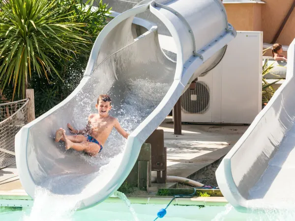 A water slide at Roan camping Le Vieux Port.