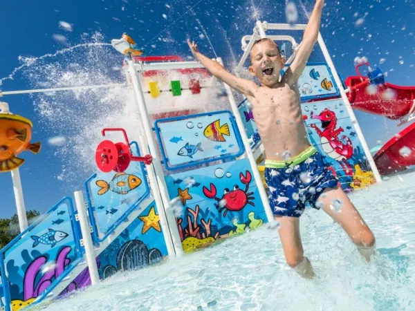 Water playground at Roan camping Park Umag.