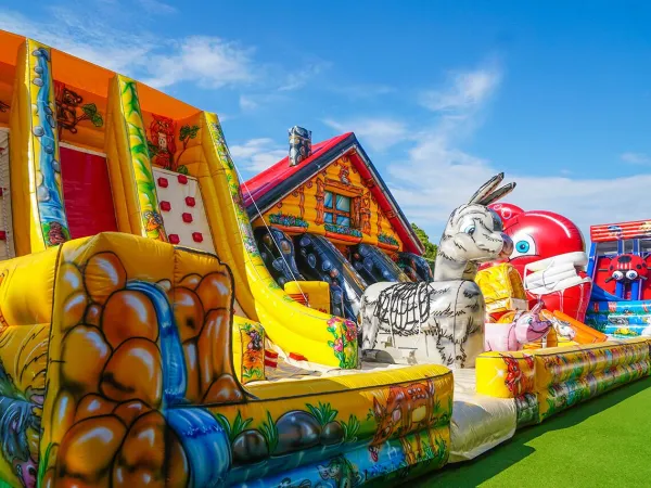 Bouncy castles at Roan campsite Union Lido Mare.
