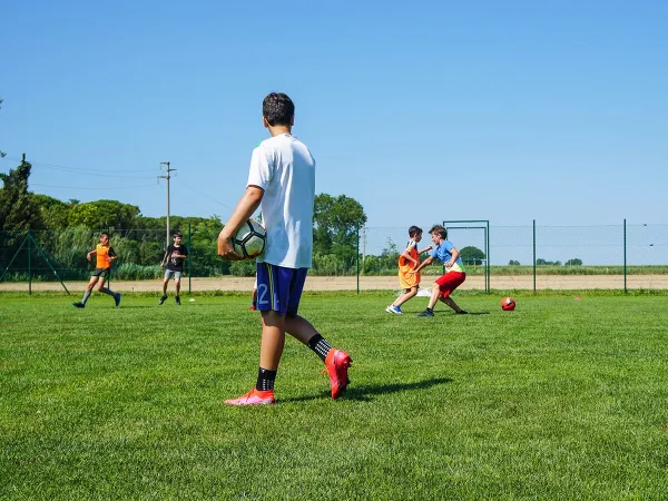 Soccer field at Roan campsite Union Lido Mare.