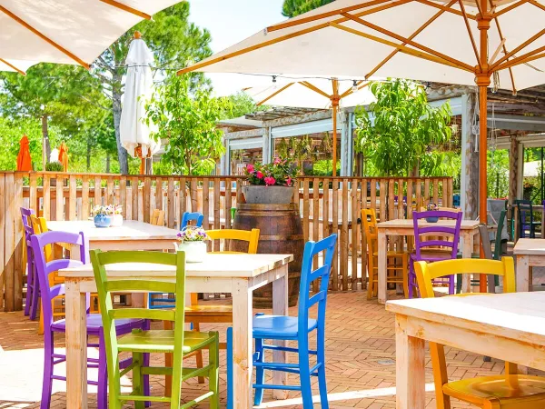 A restaurant at Roan campsite Union Lido Mare.