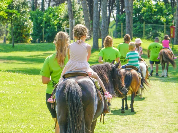 Horse riding at Roan camping Union Lido Mare.