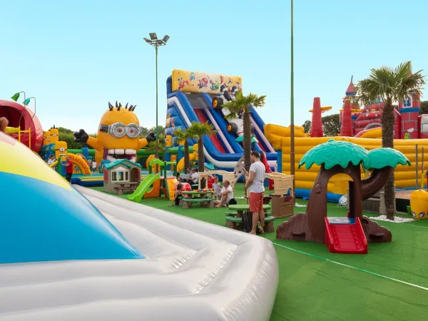 Bouncy castle park at Roan camping Pra'delle Torri.