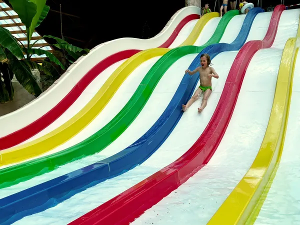 Colorful slide at Roan camping des Ormes.