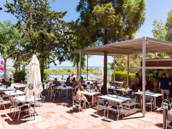 The restaurant at Roan camping Vilanova Park.