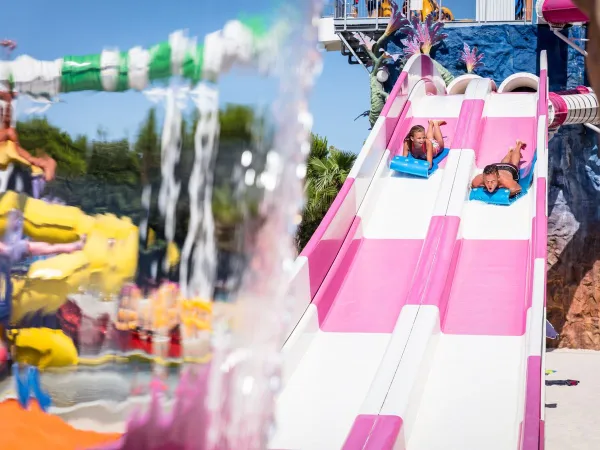 Spectacular slides at Roan campsite Union Lido Mare.
