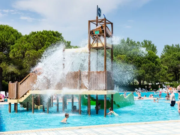 Water playground at Roan camping Ca'Savio.