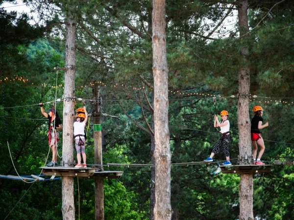 Tree-climbing course at Roan camping hu Norcenni Girasole village.