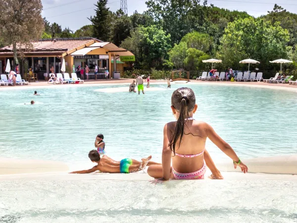 The lagoon pool at Roan camping Montescudaio.