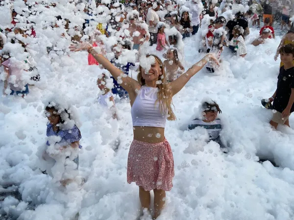 Foam party at Roan camping Le Vieux Port.