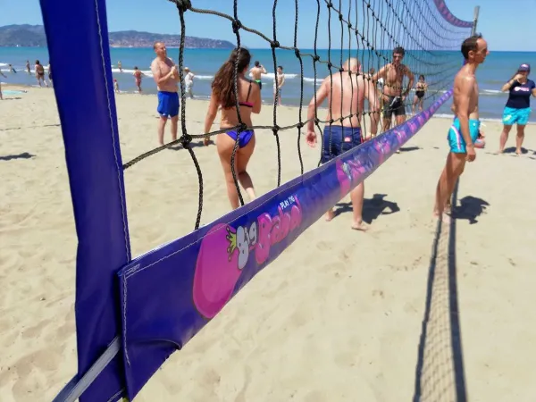 Beach volleyball at Roan at Orbetello Camping Village.