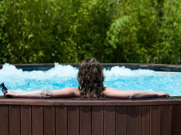 Jacuzzi at accommodation in camping Orbetello.