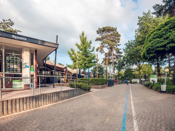 Reception and entrance to Roan camping Ackersate.