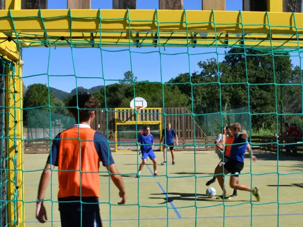 Soccer and basketball court at Roan camping La Pierre Verte.