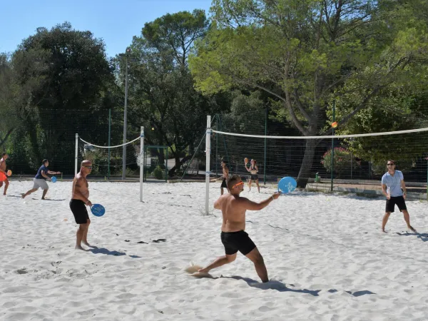 Badminton courts at Roan camping La Pierre Verte.