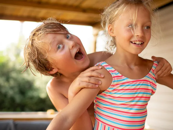 Children playing in the lounge set.