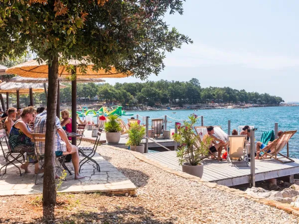 Beach lounge bar at Roan campsite Bijela Uvala.