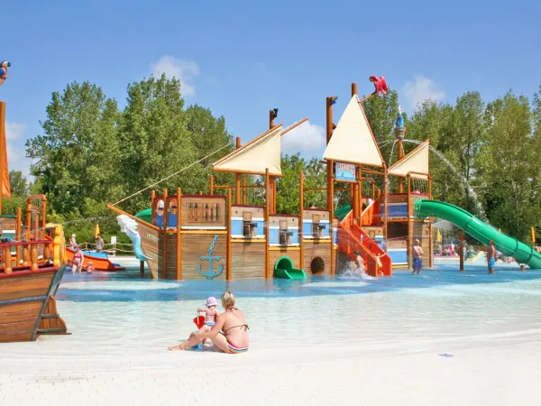 Play equipment in pool at Roan camping Pra'delle Torri.