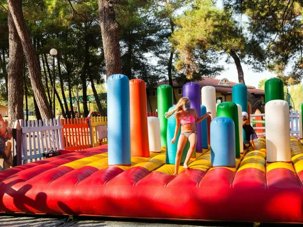 Bouncy castle at Roan camping Bi Village.